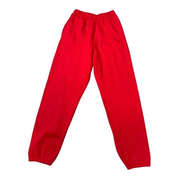 Athletic Works Red Jogger Sweatpants S 28 30 Cotton Polyester Elastic Waist - Picture 2 of 4